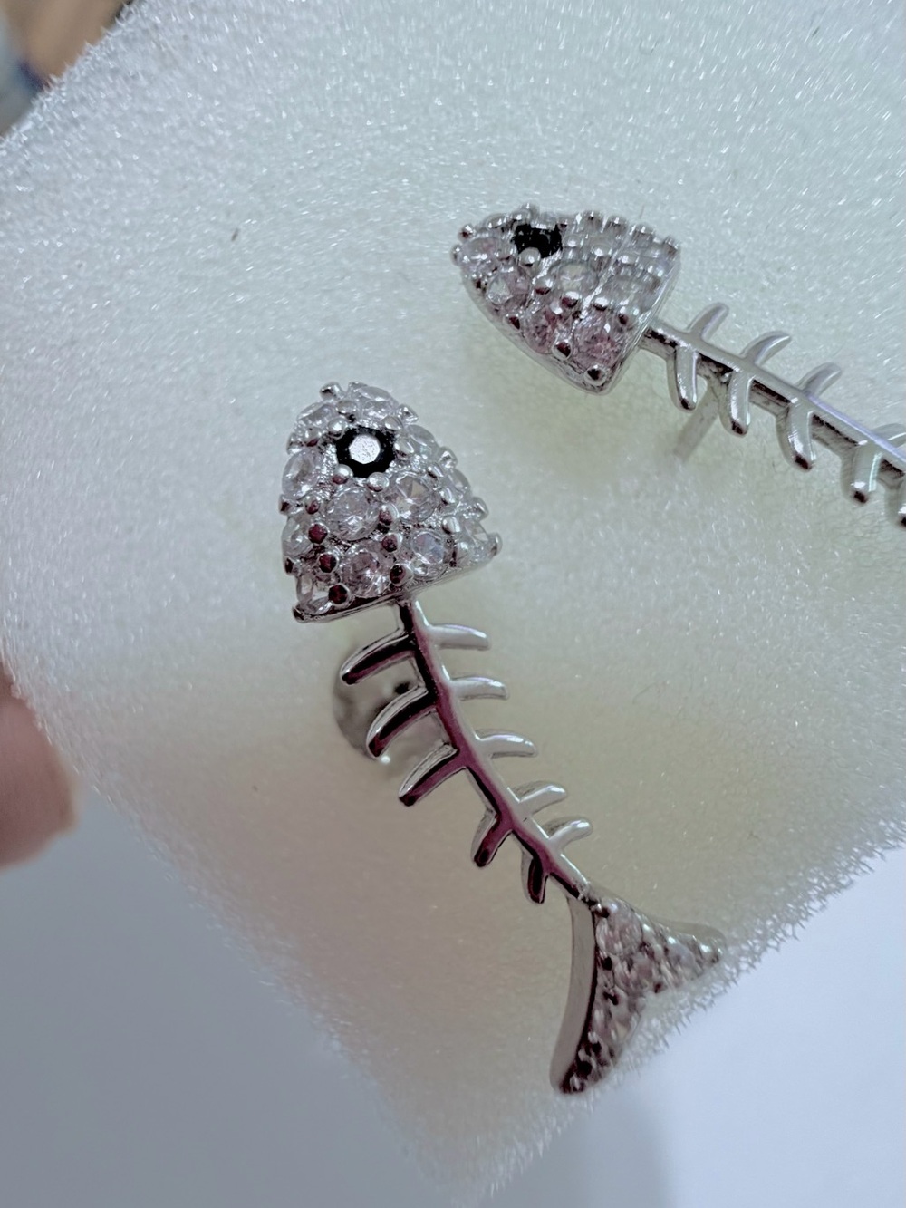 Fishbone earrings 925 silver - Picture 4 of 10